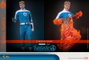 Hot Toys Los Cuatro Fantásticos: primeros pasos Figura Movie Masterpiece 1/6 Human Torch 30 cm