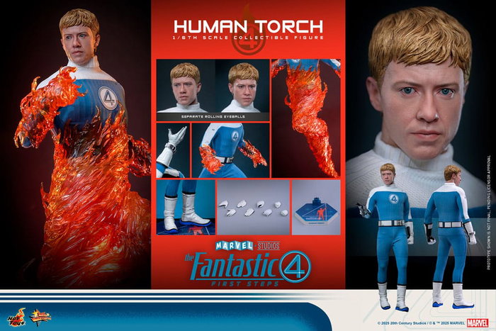 Hot Toys Los Cuatro Fantásticos: primeros pasos Figura Movie Masterpiece 1/6 Human Torch 30 cm Hot Toys Los Cuatro Fantásticos: primeros pasos Figura Movie Masterpiece 1/6 Human Torch 30 cm