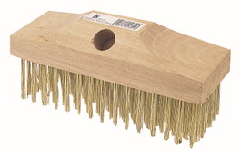 FECIN Cepillo de Alambre de Acero Latonado Manual sin Mango 205x72 mm