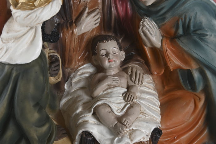 DKD Home Decor Nacimiento Navidad Tradicional Multicolor Resina 9 x 20.5 x 17.5 cm