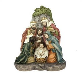 DKD Home Decor Nacimiento Navidad Tradicional Multicolor Resina 9 x 20.5 x 17.5 cm