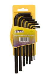 SIFER Juego de 10 Llaves Allen 1.5-10 mm