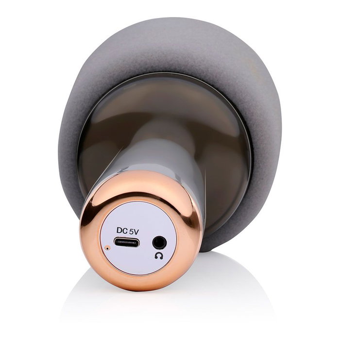 Basics Micrófono Karaoke con Altavoz y Luz RGB, 5W, Bluetooth, Autonomía 5h, Carga USB-C, Conector 3.5mm, 7.5x7.5x22 cm