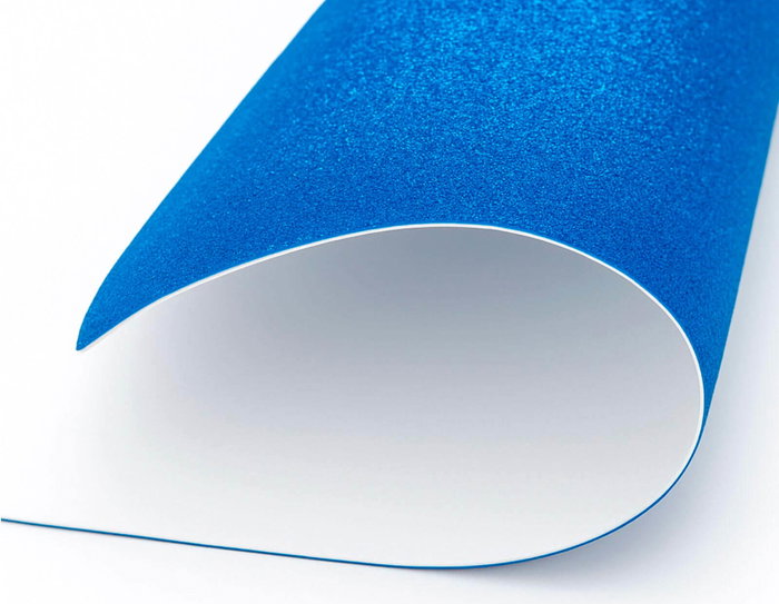 Innspiro Set de 5 láminas de Goma EVA azul cielo con purpurina 40x60 cm