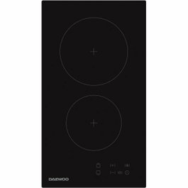 Daewoo Placa vitrocerámica BH3VTF19BNM de 2 fuegos, Negro