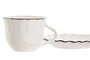 DKD Home Decor Set de taza y platillo Louvre Loving 24 Blanco
