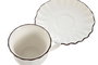 DKD Home Decor Set de taza y platillo Louvre Loving 24 Blanco