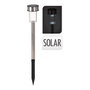 Ipae Progarden Estaca Solar Cilindro Inox 36cm Led Luz Blanca Cromo Mate Ø 8 X 37 Cm
