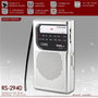 SAMI Radio Sami 2 bandas mediana vertical con auriculares color plata