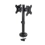 Tooq Soporte de Mesa para 2 Pantallas 17-32, DB1132TN-B, Negro