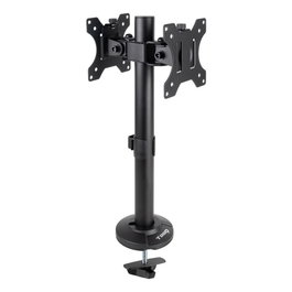Tooq Soporte de Mesa para 2 Pantallas DB1132TN-B, hasta 32 Pulgadas, Doble Brazo, VESA 75x75/100x100, Negro