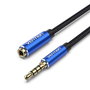 Vention Cable Estéreo BHCLD Jack 3.5mm Macho a Hembra, 50cm, Azul, Contactos Dorados