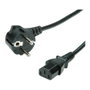 Cable de alimentación 19.99.1017 CEE7/7 a IEC 320, negro, 0,6 m