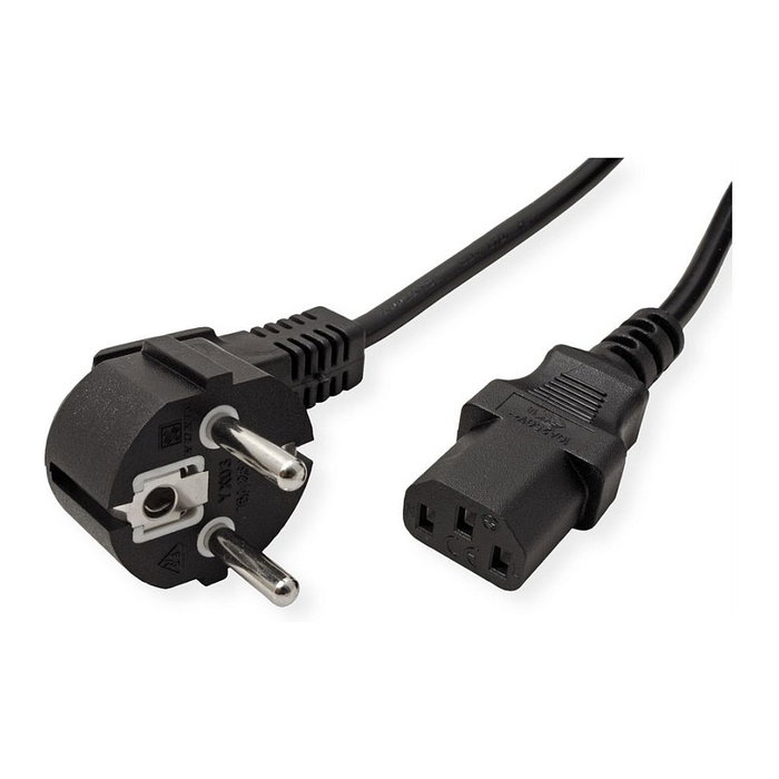 Cable de alimentación 19.99.1017 CEE7/7 a IEC 320, negro, 0,6 m Cable de alimentación 19.99.1017 CEE7/7 a IEC 320, negro, 0,6 m
