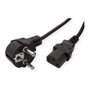 Cable de alimentación 19.99.1017 CEE7/7 a IEC 320, negro, 0,6 m