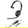 HP Blackwire C5210 Mono Auricular con Micrófono USB-C/A y 3.5 mm para Oficina/Centro de Llamadas Negro