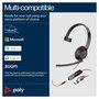 HP Poly Blackwire 5210 Monaural USB-C/A y 3,5 mm Negro (Bulk)意识