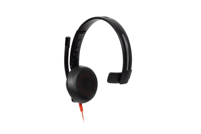 Poly Blackwire 5210 Monoaural USB-C con adaptador USB-A y Jack 3,5 mm