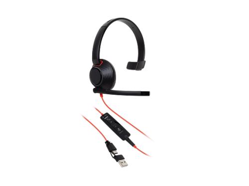 HP Poly Blackwire 5210 Monaural USB-C/A y 3,5 mm Negro (Bulk)意识 HP Poly Blackwire 5210 Monaural USB-C/A y 3,5 mm Negro (Bulk)意识