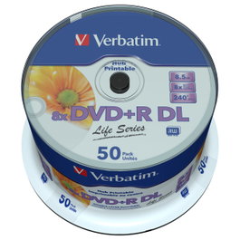 Verbatim DVD+R DL Life Series Imprimible 8,5 GB 50 unidades