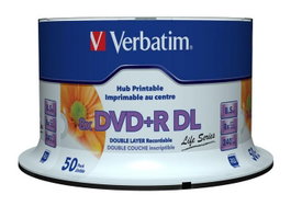 Verbatim DVD+R DL Life Series Imprimible 8x 8,5 GB 50 unidades