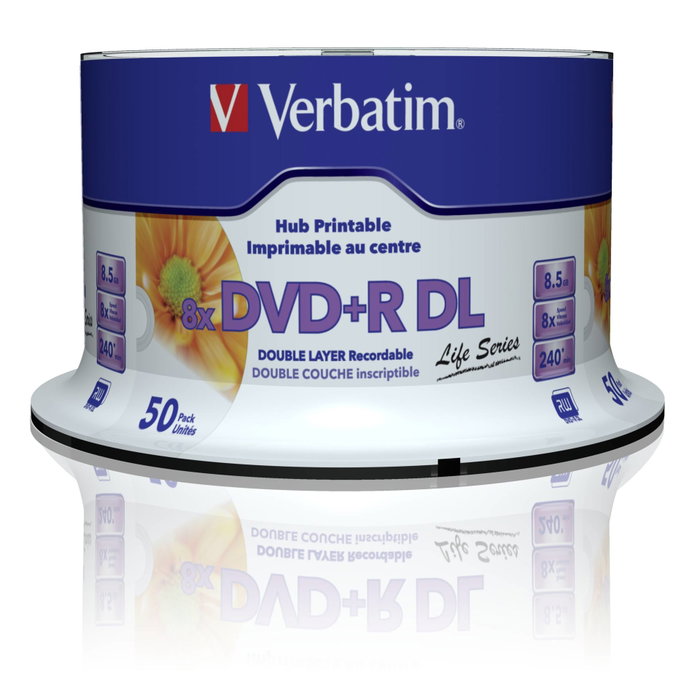 Verbatim DVD+R DL Life Series Imprimible 8,5 GB 50 unidades Verbatim DVD+R DL Life Series Imprimible 8,5 GB 50 unidades