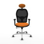 PIQUERAS Y CRESPO Silla de oficina Jorquera Naranja y Negro