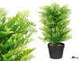 Ibergarden Maceta Planta Hoja Verde Piedra 48 cm, Maceta Decorativa de Plástico y Piedra, Dimensiones 30x50x30 cm, Color Negro y Verde (Set de 6)