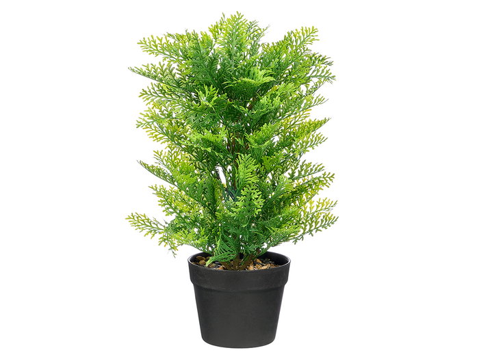 Ibergarden Maceta Planta Hoja Verde Piedra 48 cm, Maceta Decorativa de Plástico y Piedra, Dimensiones 30x50x30 cm, Color Negro y Verde (Set de 6)