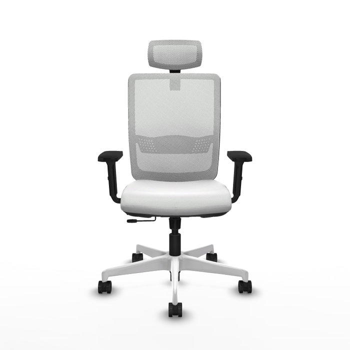 PIQUERAS Y CRESPO Silla de oficina Haches Blanca con mecanismo Sincro/Traslack PIQUERAS Y CRESPO Silla de oficina Haches Blanca con mecanismo Sincro/Traslack