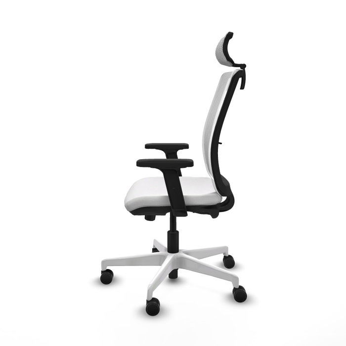 PIQUERAS Y CRESPO Silla de oficina Haches Blanca con mecanismo Sincro/Traslack PIQUERAS Y CRESPO Silla de oficina Haches Blanca con mecanismo Sincro/Traslack