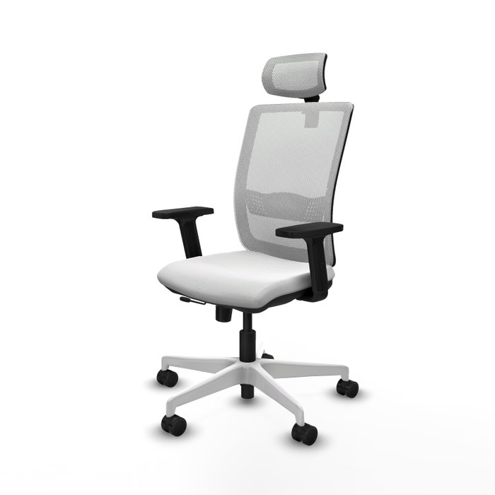 PIQUERAS Y CRESPO Silla de oficina Haches Blanca con mecanismo Sincro/Traslack PIQUERAS Y CRESPO Silla de oficina Haches Blanca con mecanismo Sincro/Traslack
