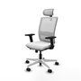 PIQUERAS Y CRESPO Silla de oficina Haches Blanca con mecanismo Sincro/Traslack