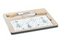 DKD Home Decor Set de Tabla para Aperitivo de Bambú y Gres Verde, Blanco y Natural