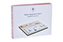 DKD Home Decor Set de Tabla para Aperitivo de Bambú y Gres Verde, Blanco y Natural