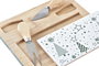 DKD Home Decor Set de Tabla para Aperitivo de Bambú y Gres Verde, Blanco y Natural