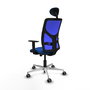PIQUERAS Y CRESPO Silla de oficina Motilla con mecanismo Sincro/Traslack Azul