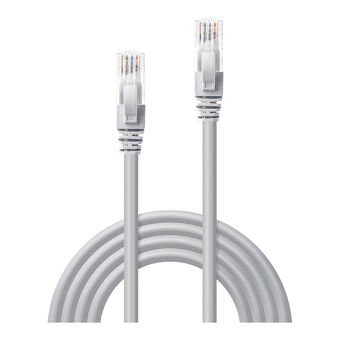 LINDY 48000 Patch Cable Ethernet Cat6 U/UTP RJ-45 Macho a Macho 0.30 m Gris - Cable LAN para Red 10/100/1000Base-T (RoHS, UL)