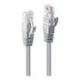 LINDY 48000 Patch Cable Ethernet Cat6 U/UTP RJ-45 Macho a Macho 0.30 m Gris - Cable LAN para Red 10/100/1000Base-T (RoHS, UL)