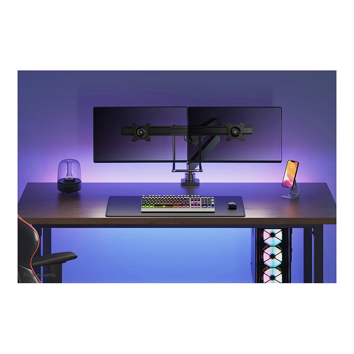 Newstar Neomounts NM-D775DXBLACK Soporte de Brazo de Monitor Doble de Escritorio con Pinza, para 2 Pantallas 10-32 pulgadas (81 cm), 8 kg, Resorte de Gas, 360 Grados, Negro Newstar Neomounts NM-D775DXBLACK Soporte de Brazo de Monitor Doble de Escritorio con Pinza, para 2 Pantallas 10-32 pulgadas (81 cm), 8 kg, Resorte de Gas, 360 Grados, Negro