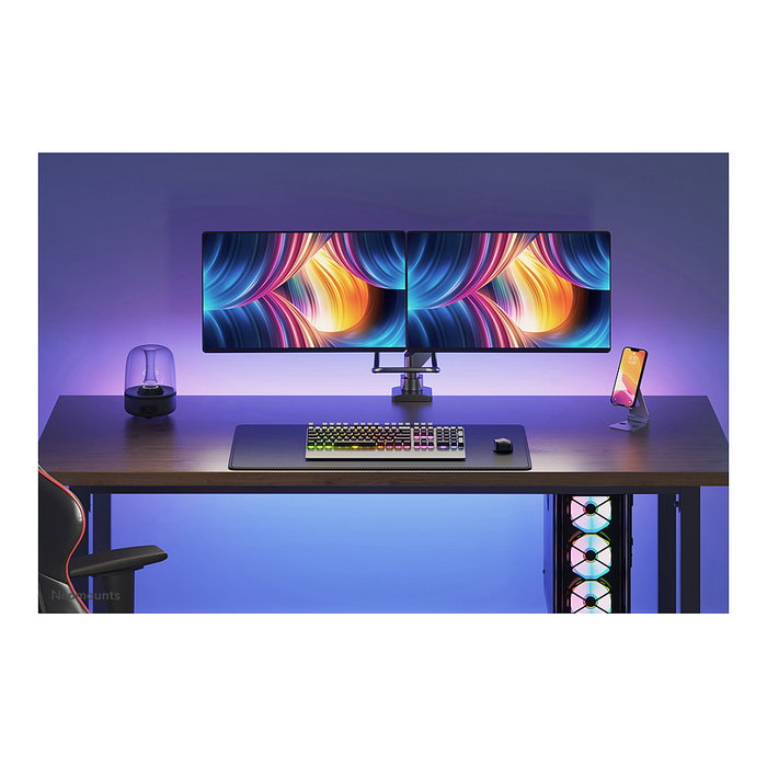 Newstar Neomounts NM-D775DXBLACK Soporte de Brazo de Monitor Doble de Escritorio con Pinza, para 2 Pantallas 10-32 pulgadas (81 cm), 8 kg, Resorte de Gas, 360 Grados, Negro Newstar Neomounts NM-D775DXBLACK Soporte de Brazo de Monitor Doble de Escritorio con Pinza, para 2 Pantallas 10-32 pulgadas (81 cm), 8 kg, Resorte de Gas, 360 Grados, Negro