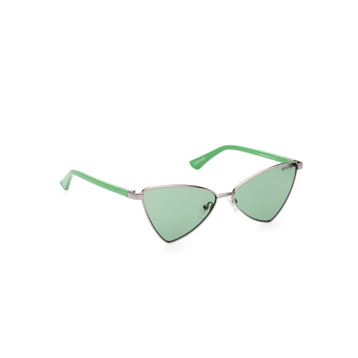 Guess Gafas GU8286 08N Gafas de Sol para Mujer Color Plateado con Cristales Verdes Metal 135 mm