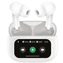 Muvit M2404 Auriculares True Wireless Estéreo con ANC y ENC, Blanco, 6h Autonomía, Estuche de Carga con Pantalla