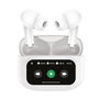 Muvit For Change Auriculares True Wireless Eco-Sound Blanco con ANC+ENC y Pantalla en Estuche M2404