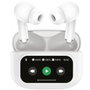 Muvit For Change Auriculares True Wireless Eco-Sound Blanco con ANC+ENC y Pantalla en Estuche M2404