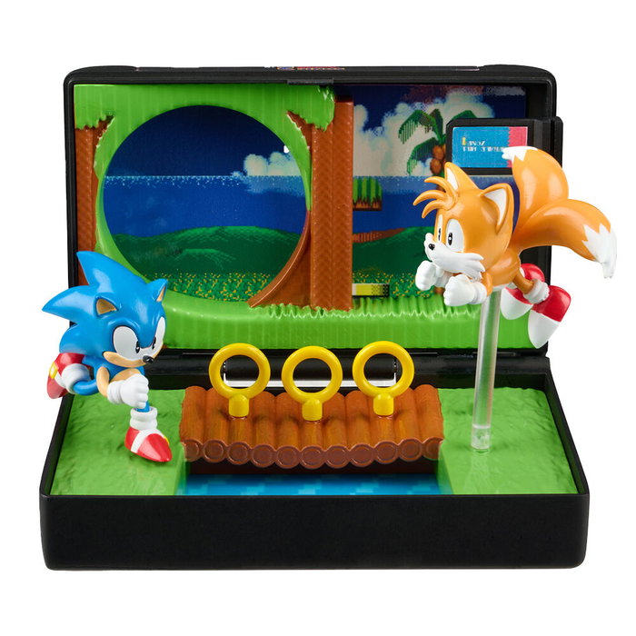 CONSOLE HEROES Diorama Mega Drive Sonic The Hedgehog 2 con Cartucho Abrible +8 Años