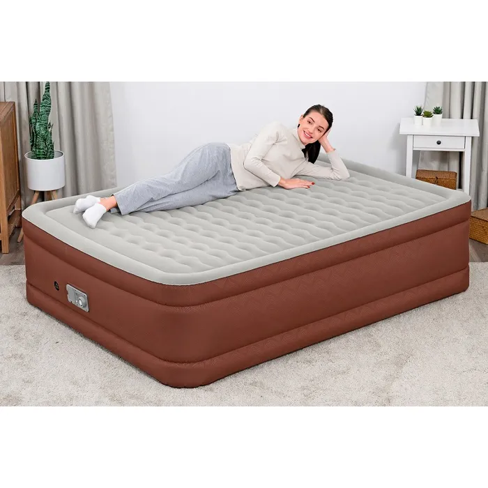 Bestway AlwayzAire Fortech BES1736787981849 - Colchón hinchable para 2 personas con bomba doble integrada, 203 x 152 x 51 cm