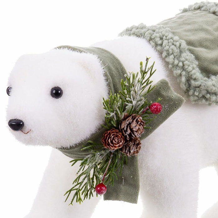 Adorno Navideño Blanco Multicolor Plástico Polyfoam Tejido Oso 16 x 35 x 21 cm Adorno Navideño Blanco Multicolor Plástico Polyfoam Tejido Oso 16 x 35 x 21 cm