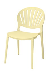 DKD Home Decor Silla PP Amarilla Apilable