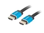 Lanberg CA-HDMI-P20CU-0010-BK Cable HDMI 2.0 4K/HDR Premium 1m 18 Gbit/s 3D ARC Ethernet Negro/Azul